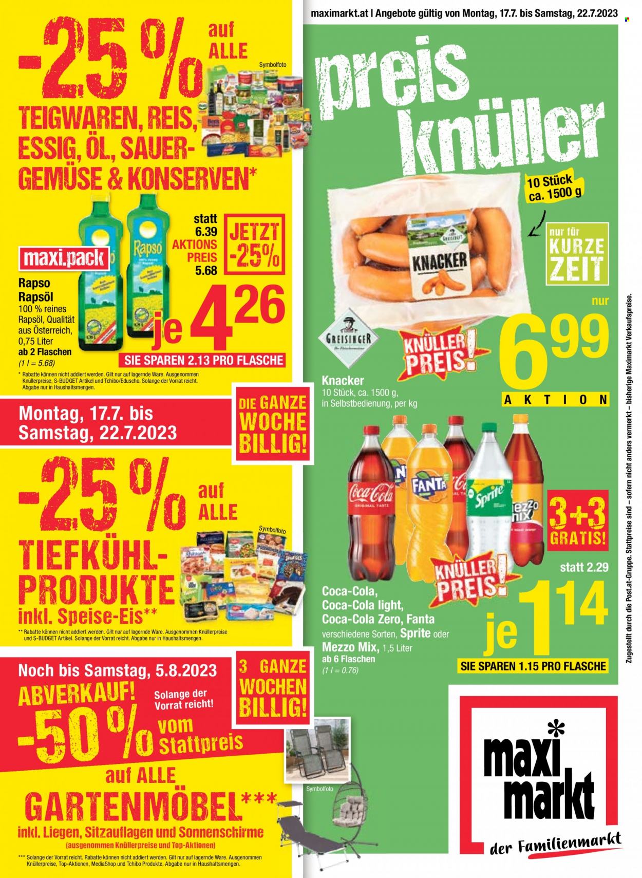 Angebote Maximarkt - 17.7.2023 - 22.7.2023. Seite 1