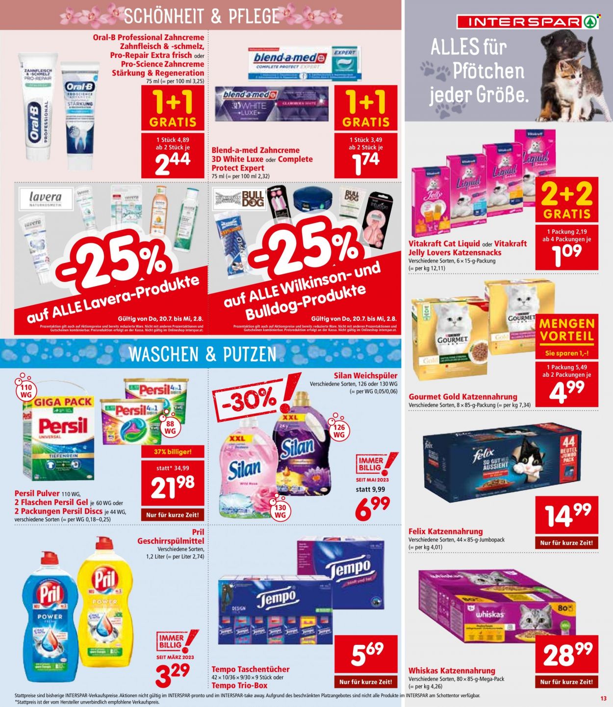 Angebote INTERSPAR - 20.7.2023 - 2.8.2023. Seite 13
