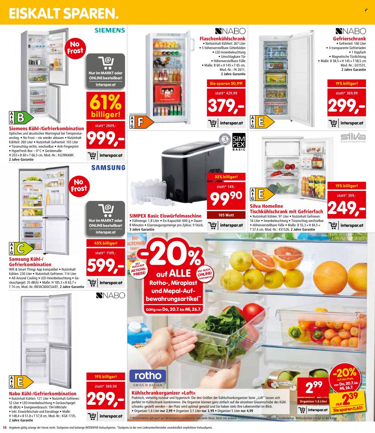 Angebote INTERSPAR - 20.7.2023 - 2.8.2023. Seite 16