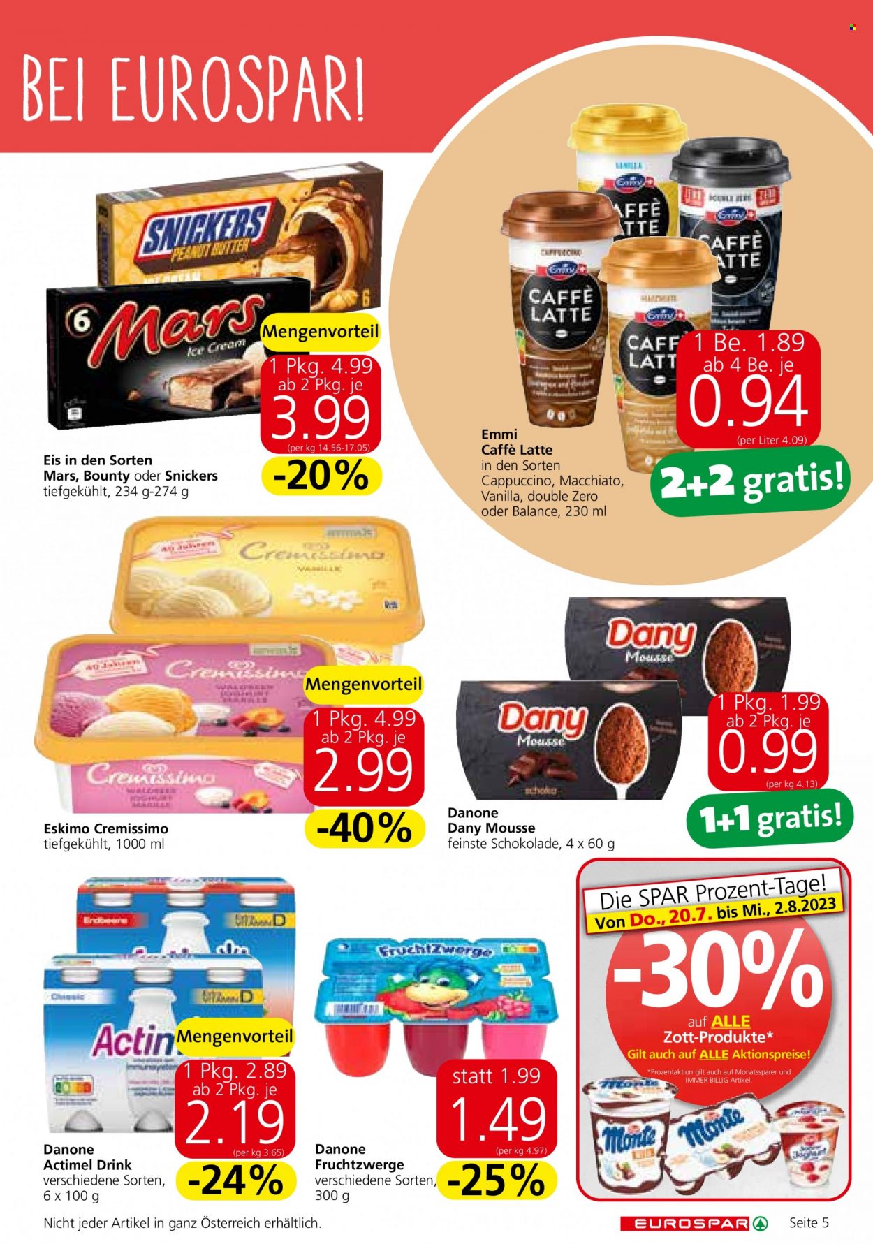 Angebote EUROSPAR - 20.7.2023 - 2.8.2023. Seite 5