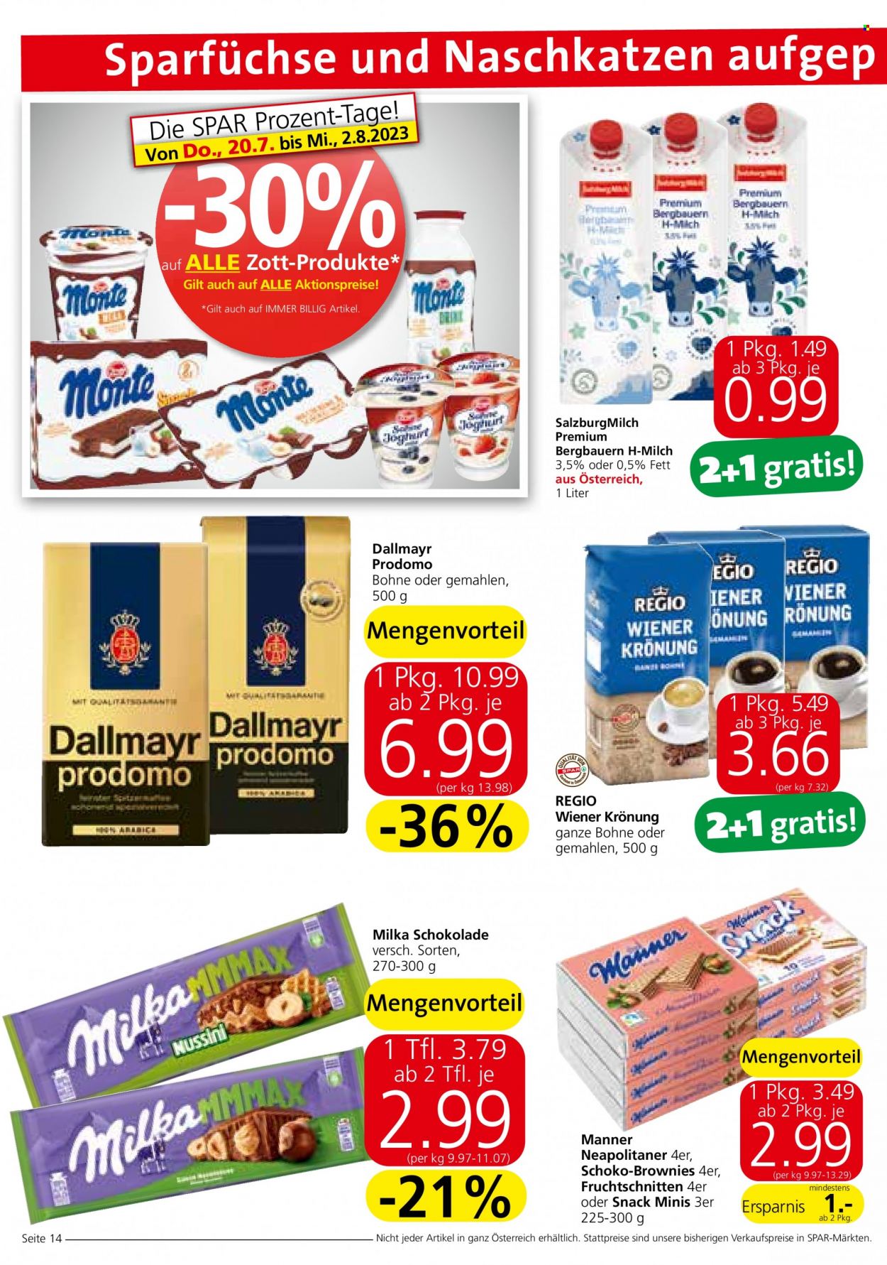 Angebote INTERSPAR - 20.7.2023 - 2.8.2023. Seite 14