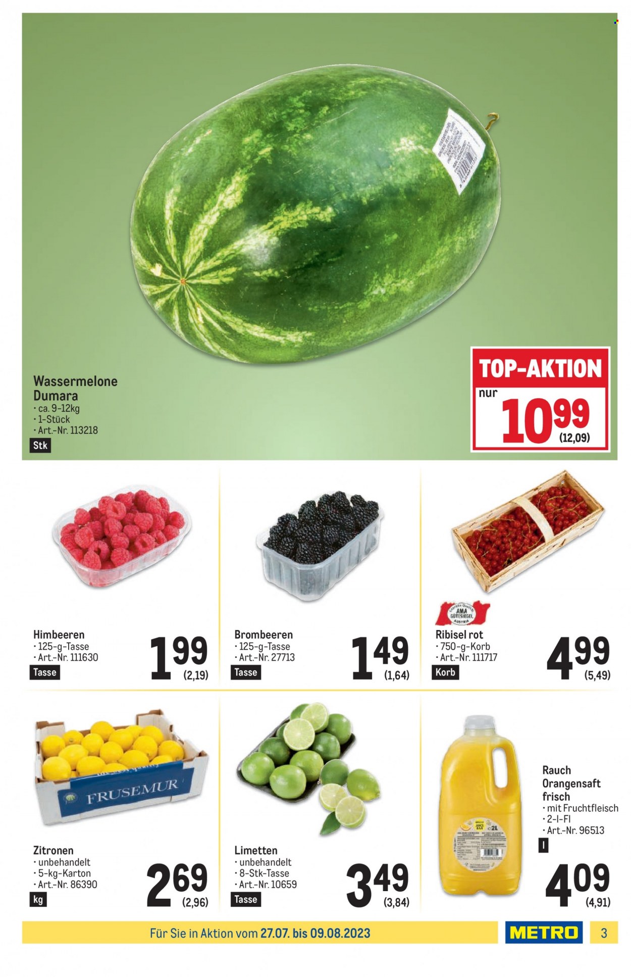 Angebote Metro - 27.7.2023 - 9.8.2023. Seite 3
