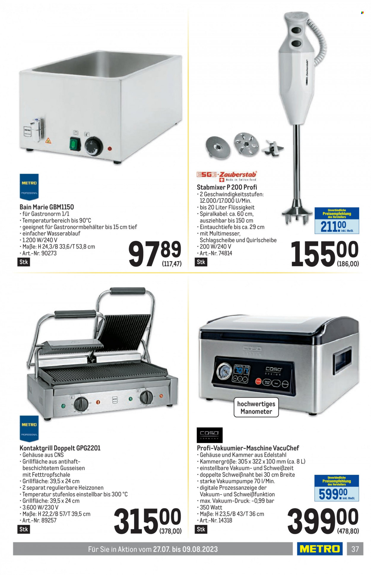 Angebote Metro - 27.7.2023 - 9.8.2023. Seite 37