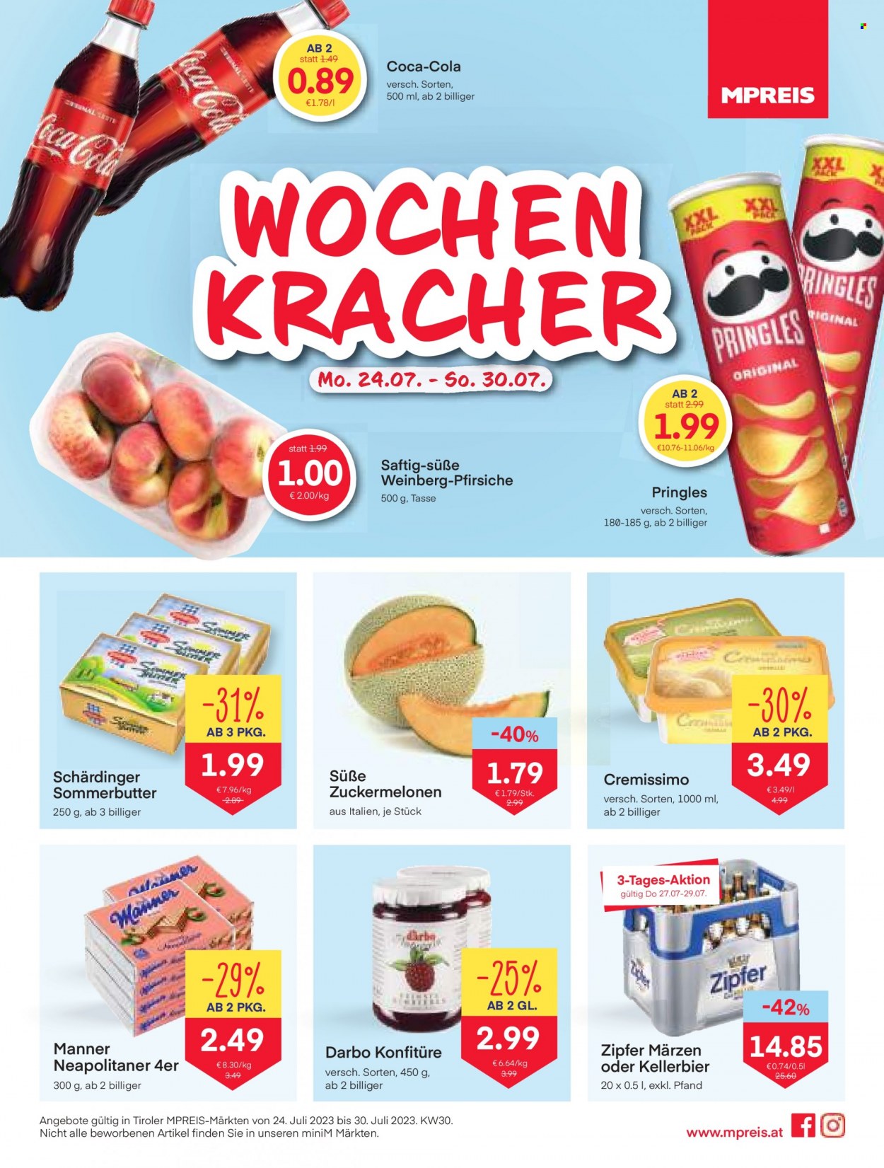 Angebote MPREIS - 24.7.2023 - 30.7.2023. Seite 1