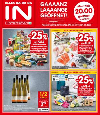 Angebote INTERSPAR - 27.7.2023 - 2.8.2023.