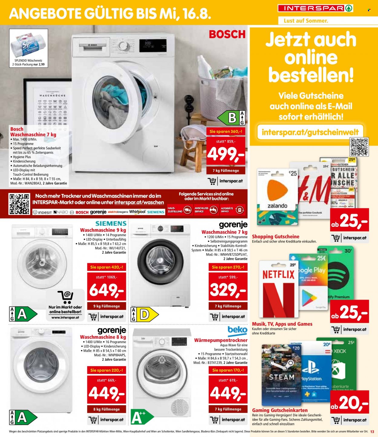 Angebote INTERSPAR - 27.7.2023 - 2.8.2023. Seite 13