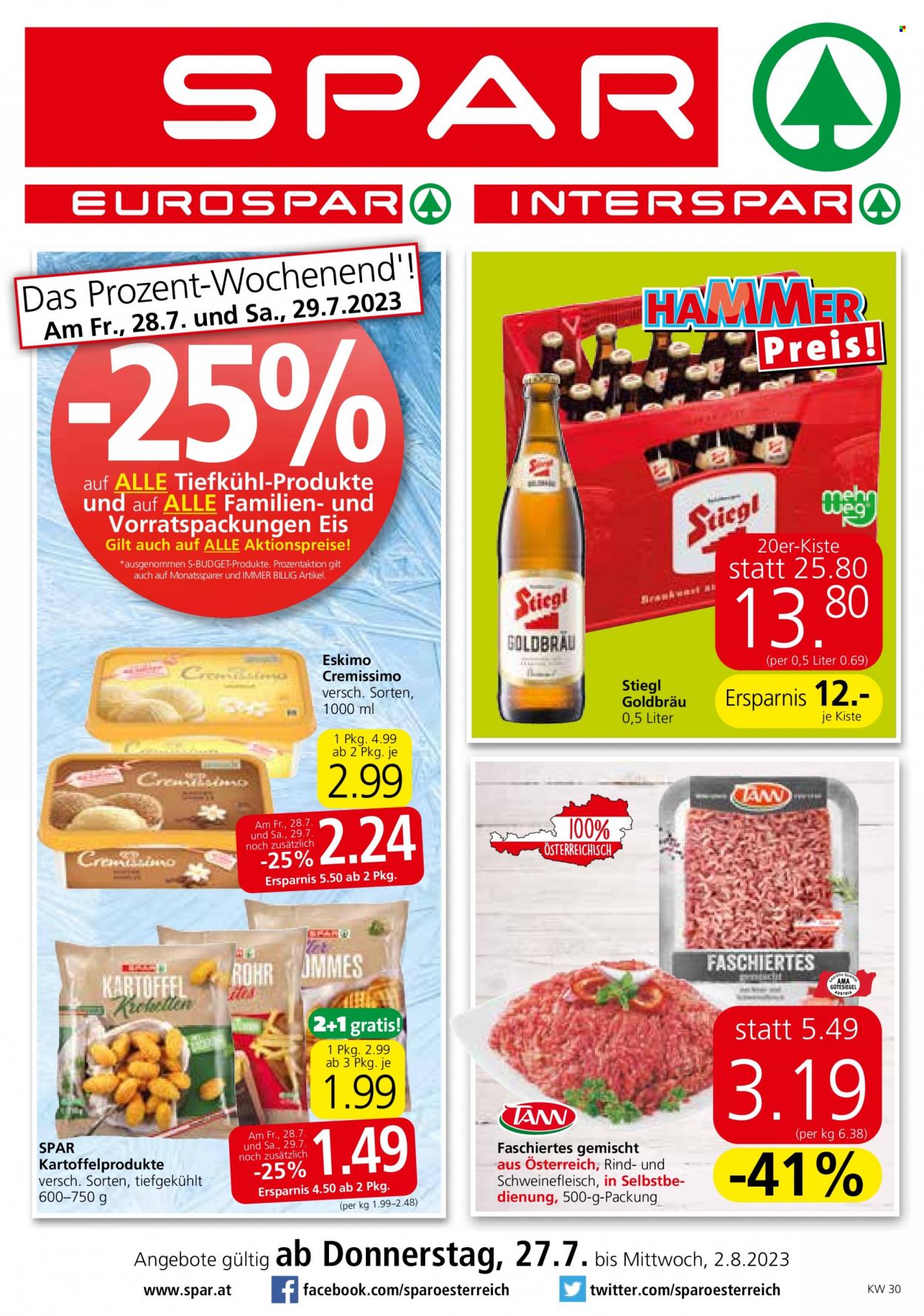 Angebote INTERSPAR - 27.7.2023 - 2.8.2023. Seite 1