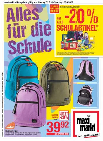 Angebote Maximarkt - 31.7.2023 - 26.8.2023.
