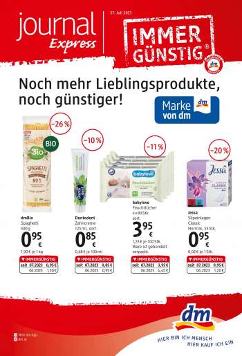 Angebote dm drogerie - 27.7.2023 - 31.8.2023.