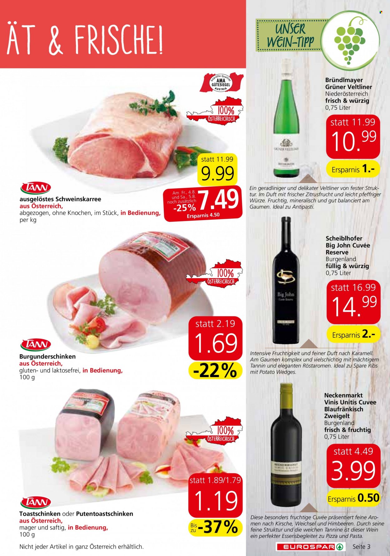 Angebote EUROSPAR - 3.8.2023 - 16.8.2023. Seite 3
