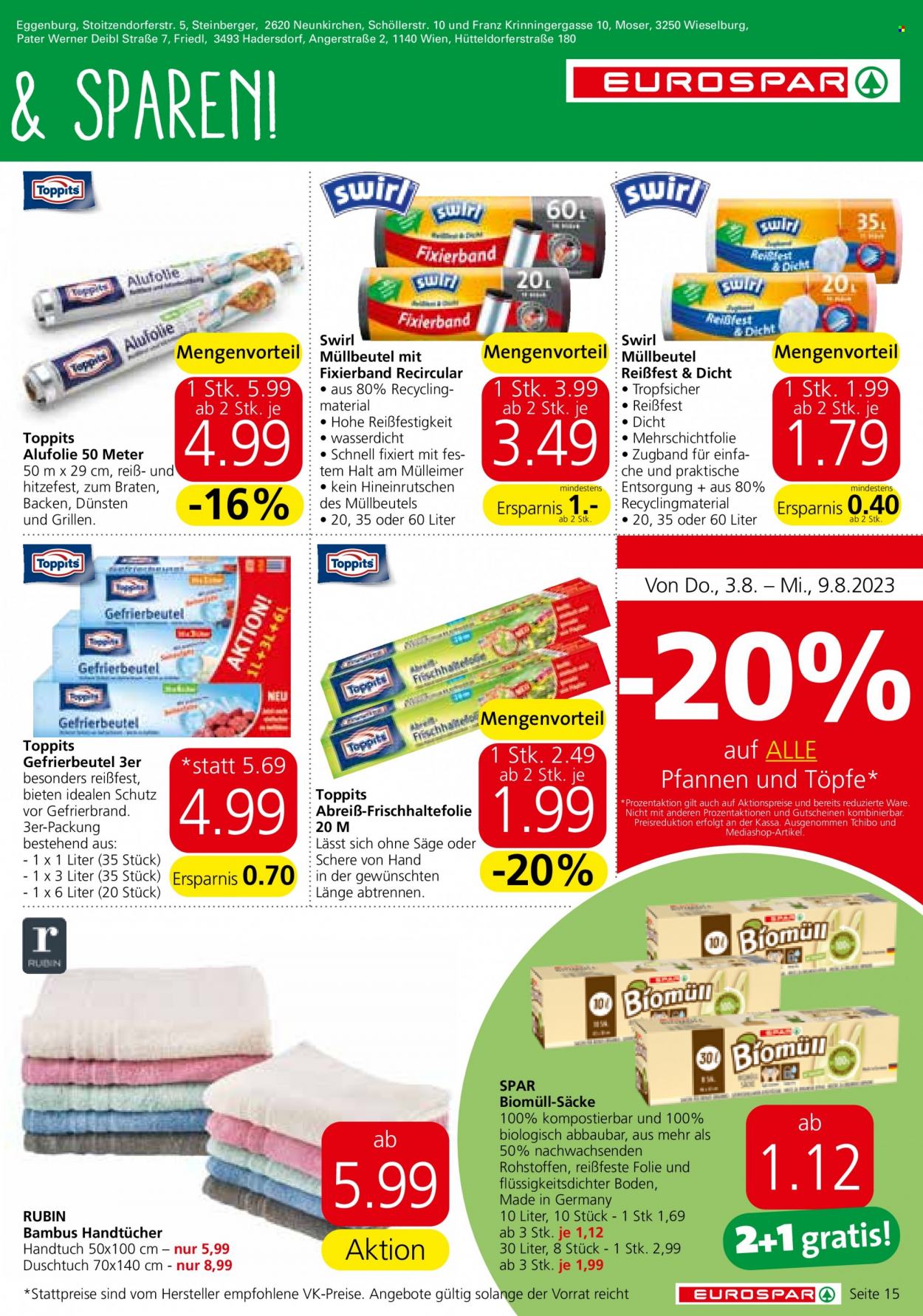 Angebote EUROSPAR - 3.8.2023 - 16.8.2023. Seite 15