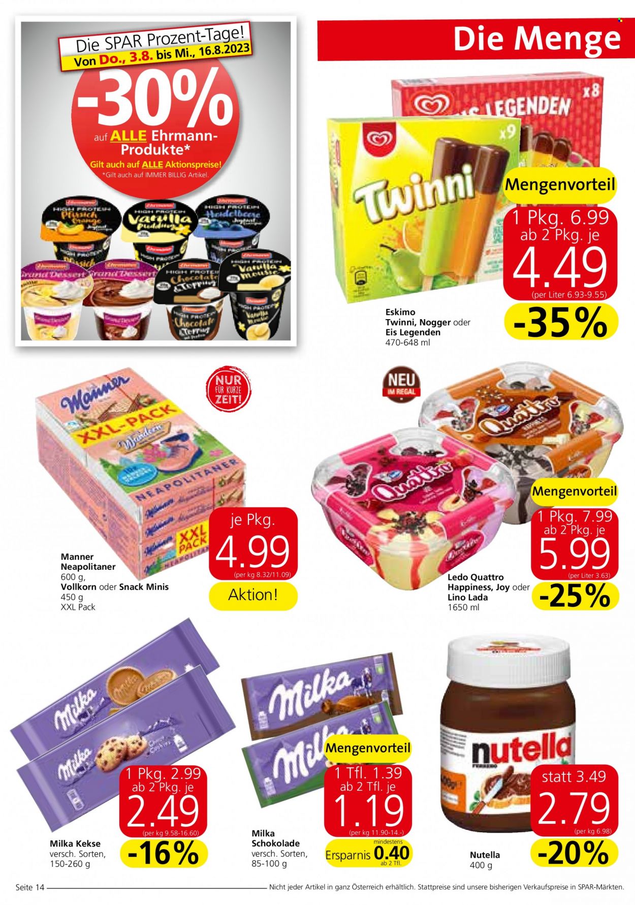 Angebote INTERSPAR - 3.8.2023 - 16.8.2023. Seite 14