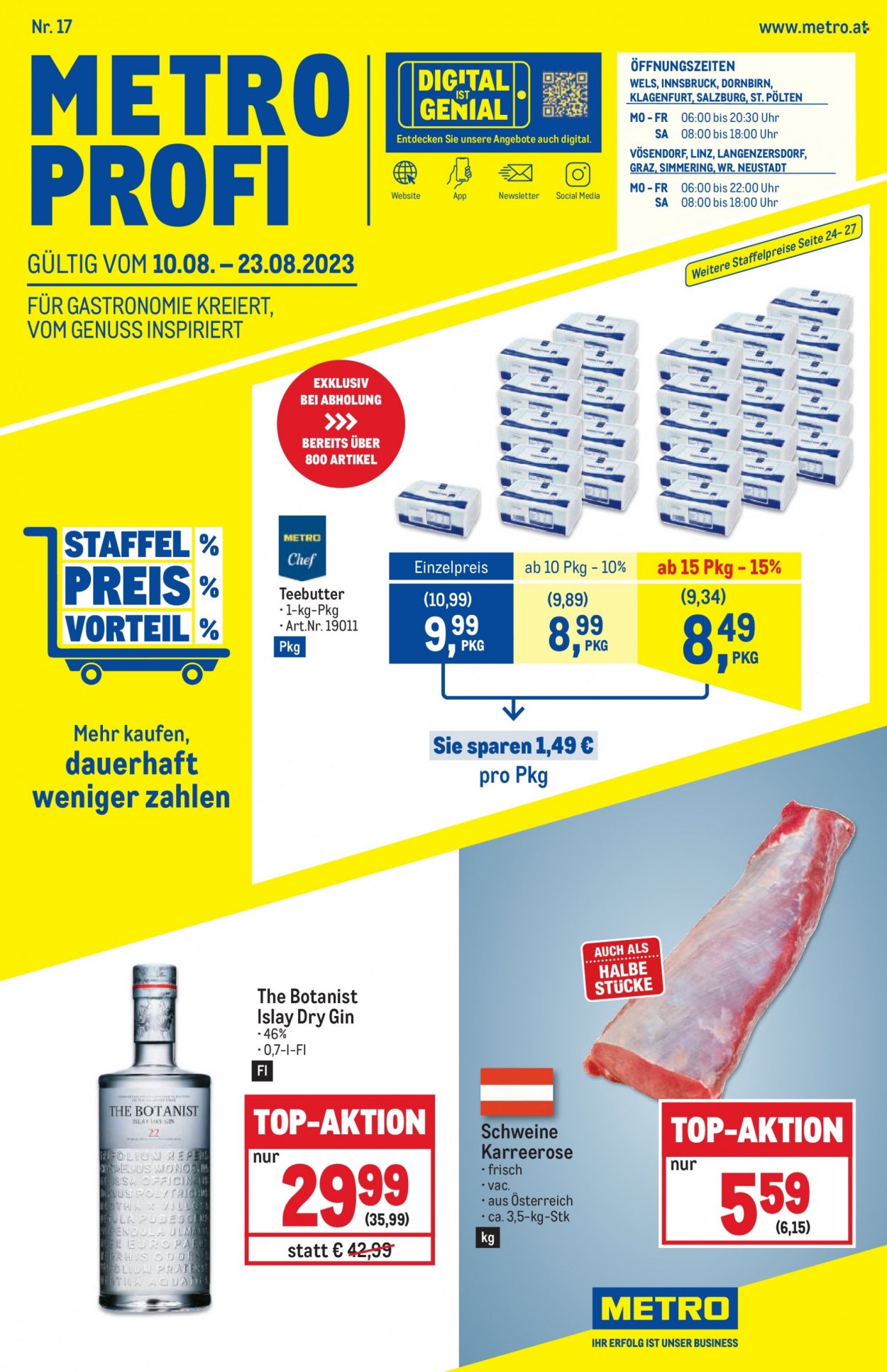 Angebote Metro - 10.8.2023 - 23.8.2023. Seite 1