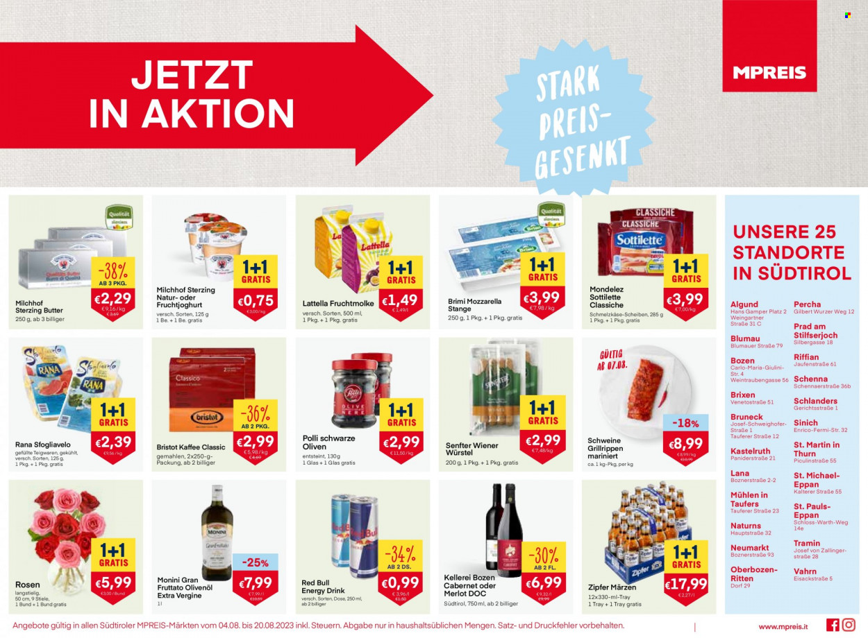 Angebote MPREIS - 4.8.2023 - 20.8.2023. Seite 1