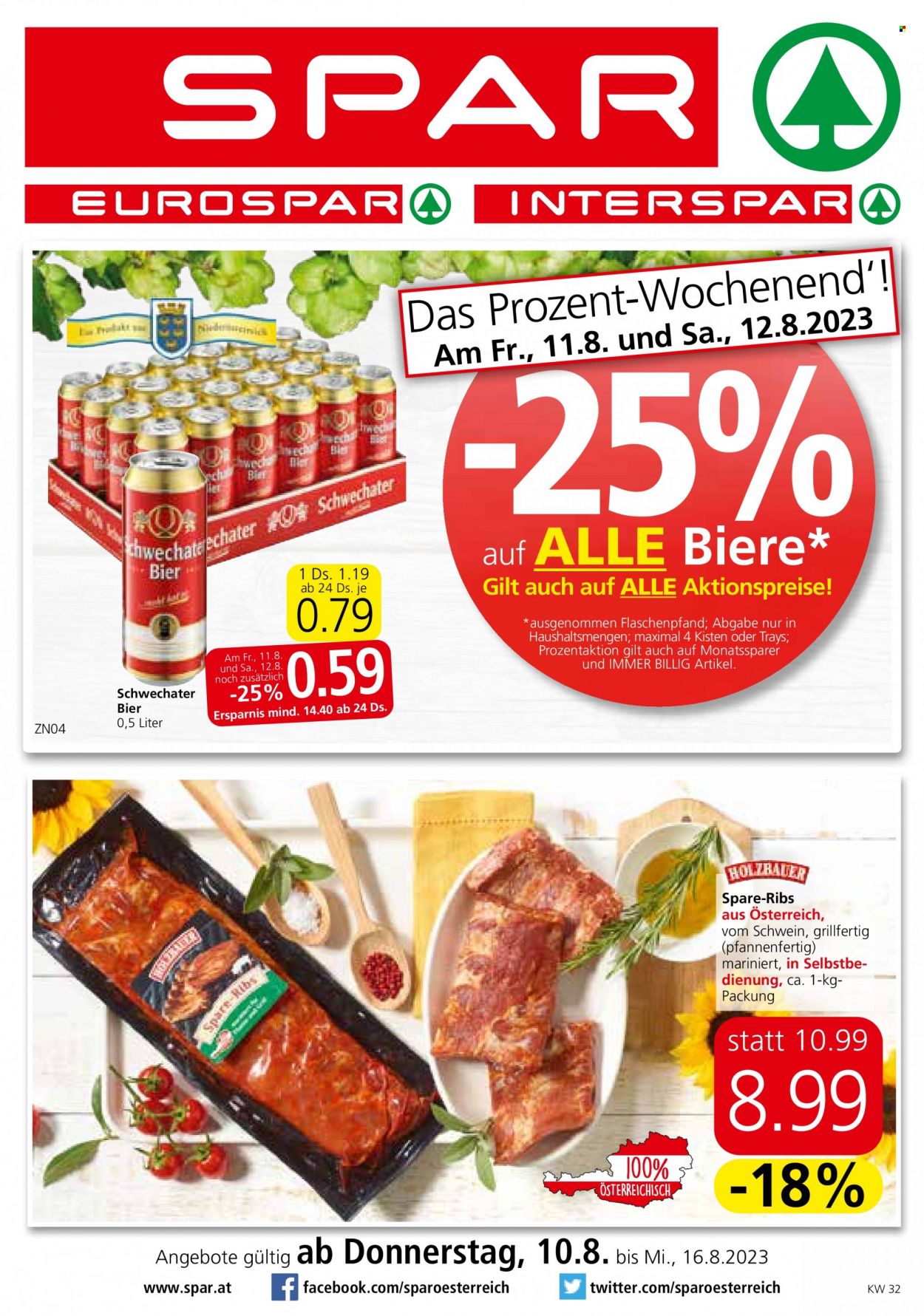 Angebote INTERSPAR - 10.8.2023 - 16.8.2023. Seite 1