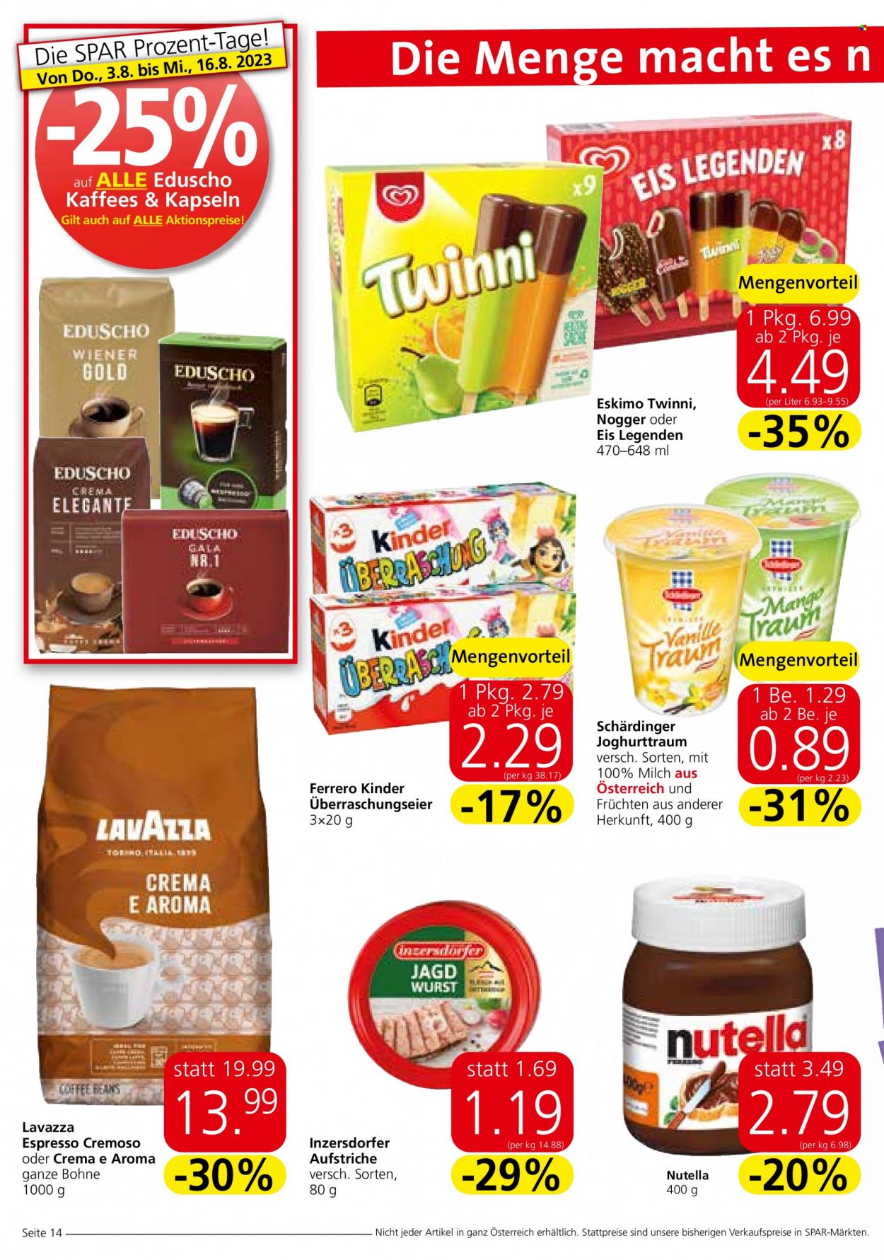 Angebote INTERSPAR - 10.8.2023 - 16.8.2023. Seite 14
