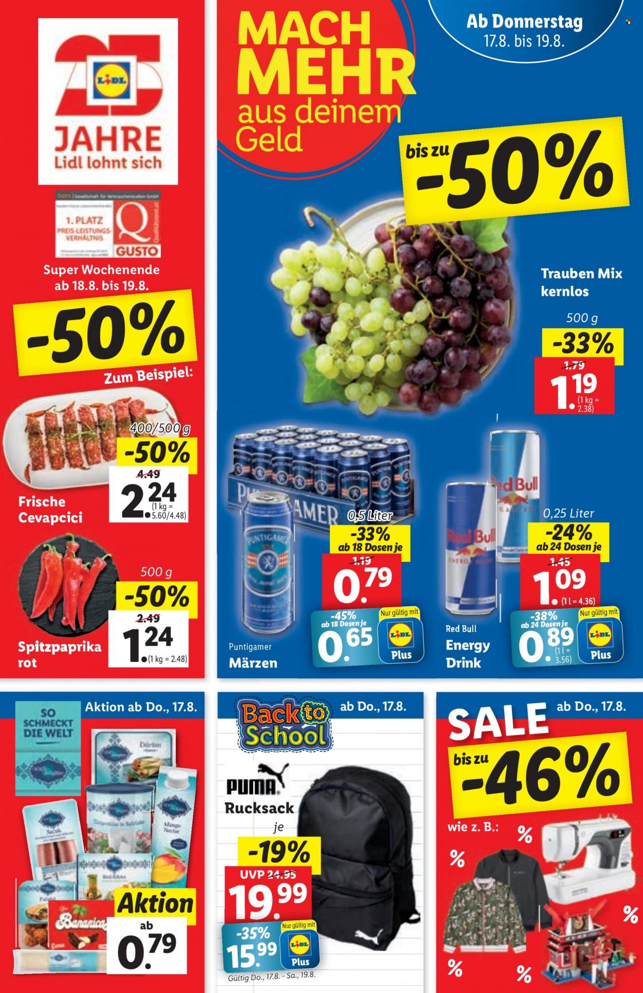 Angebote Lidl - 17.8.2023 - 23.8.2023. Seite 1