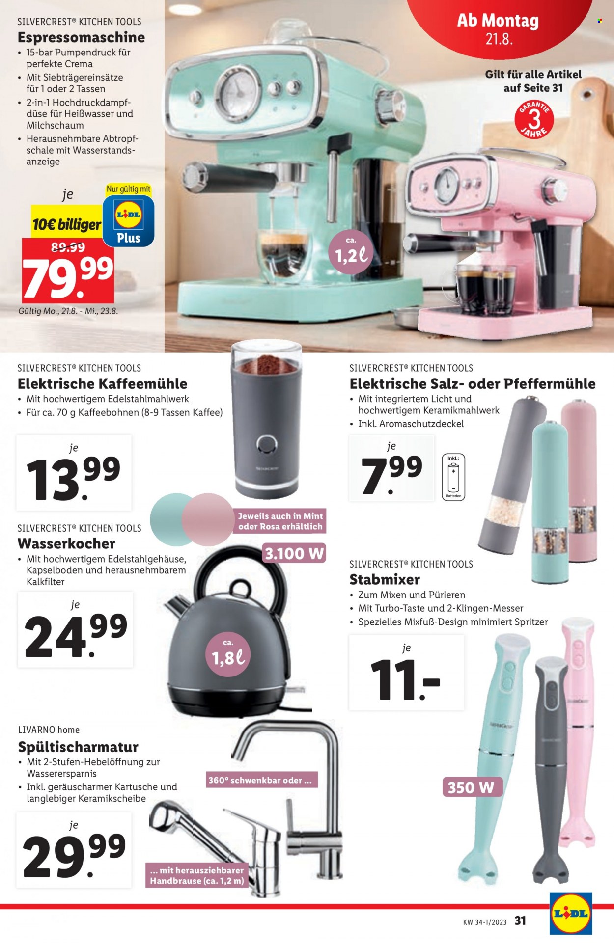 Angebote Lidl - 17.8.2023 - 23.8.2023. Seite 31