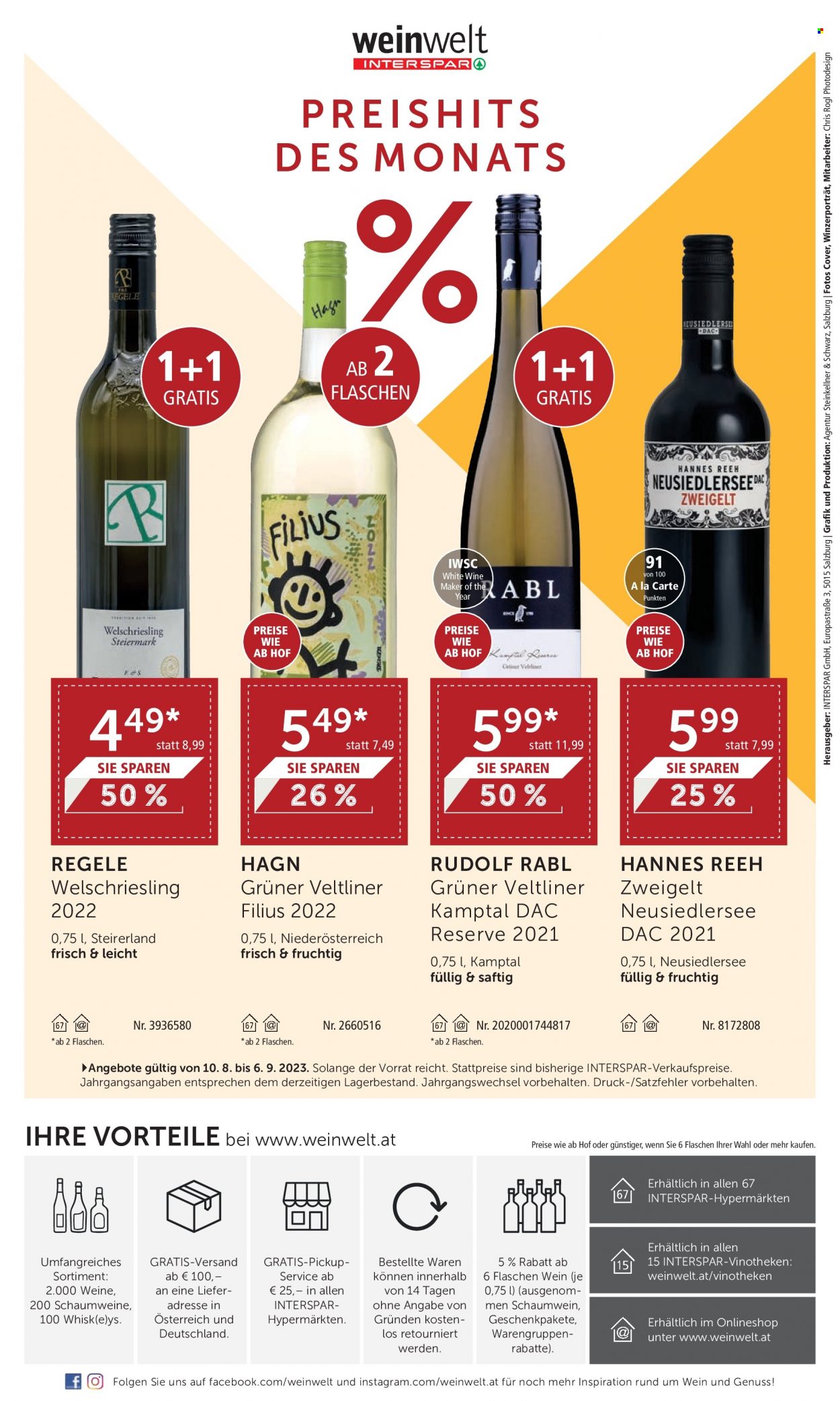 Angebote INTERSPAR - 10.8.2023 - 6.9.2023. Seite 24