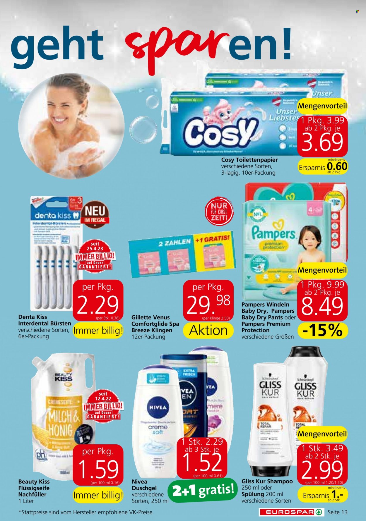 Angebote EUROSPAR - 17.8.2023 - 30.8.2023. Seite 13