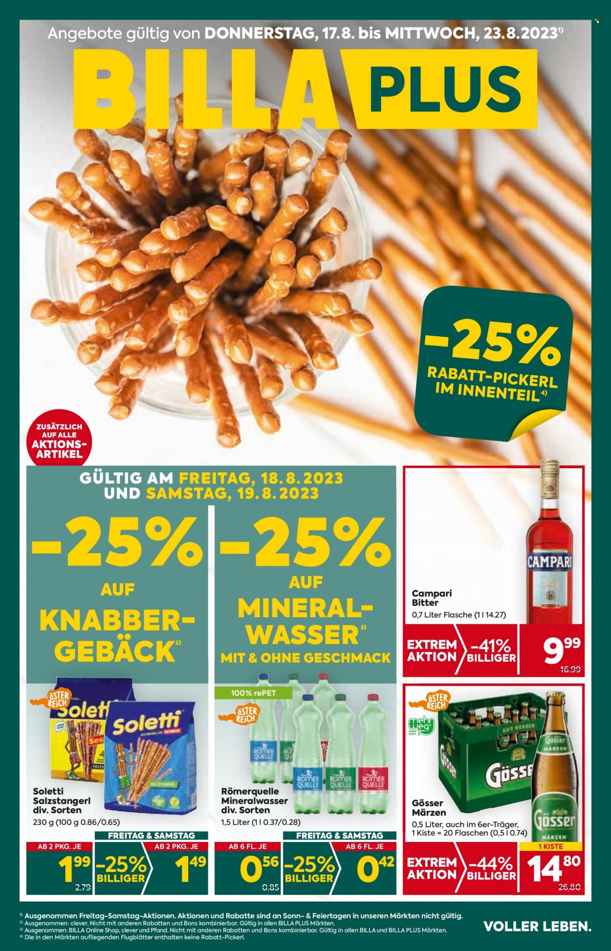 Angebote Billa Plus - 17.8.2023 - 23.8.2023. Seite 1