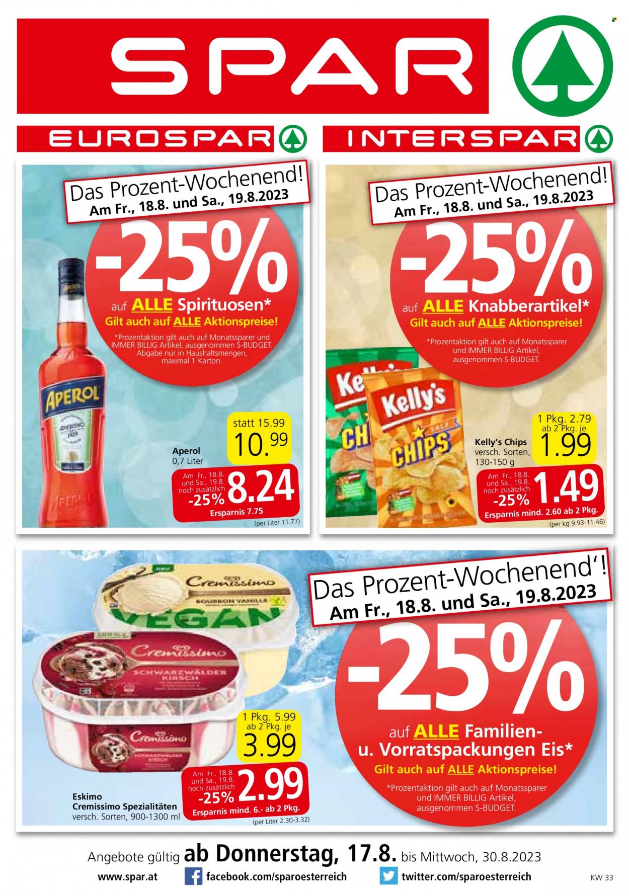 Angebote SPAR - 17.8.2023 - 30.8.2023. Seite 1
