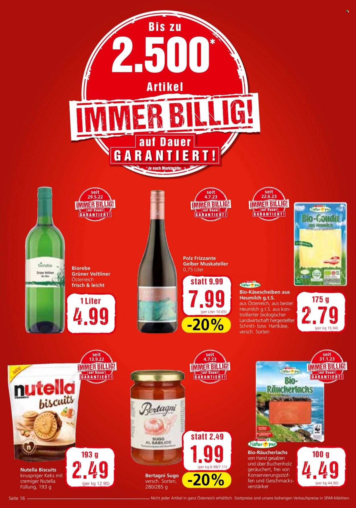 Angebote SPAR - 17.8.2023 - 30.8.2023. Seite 16