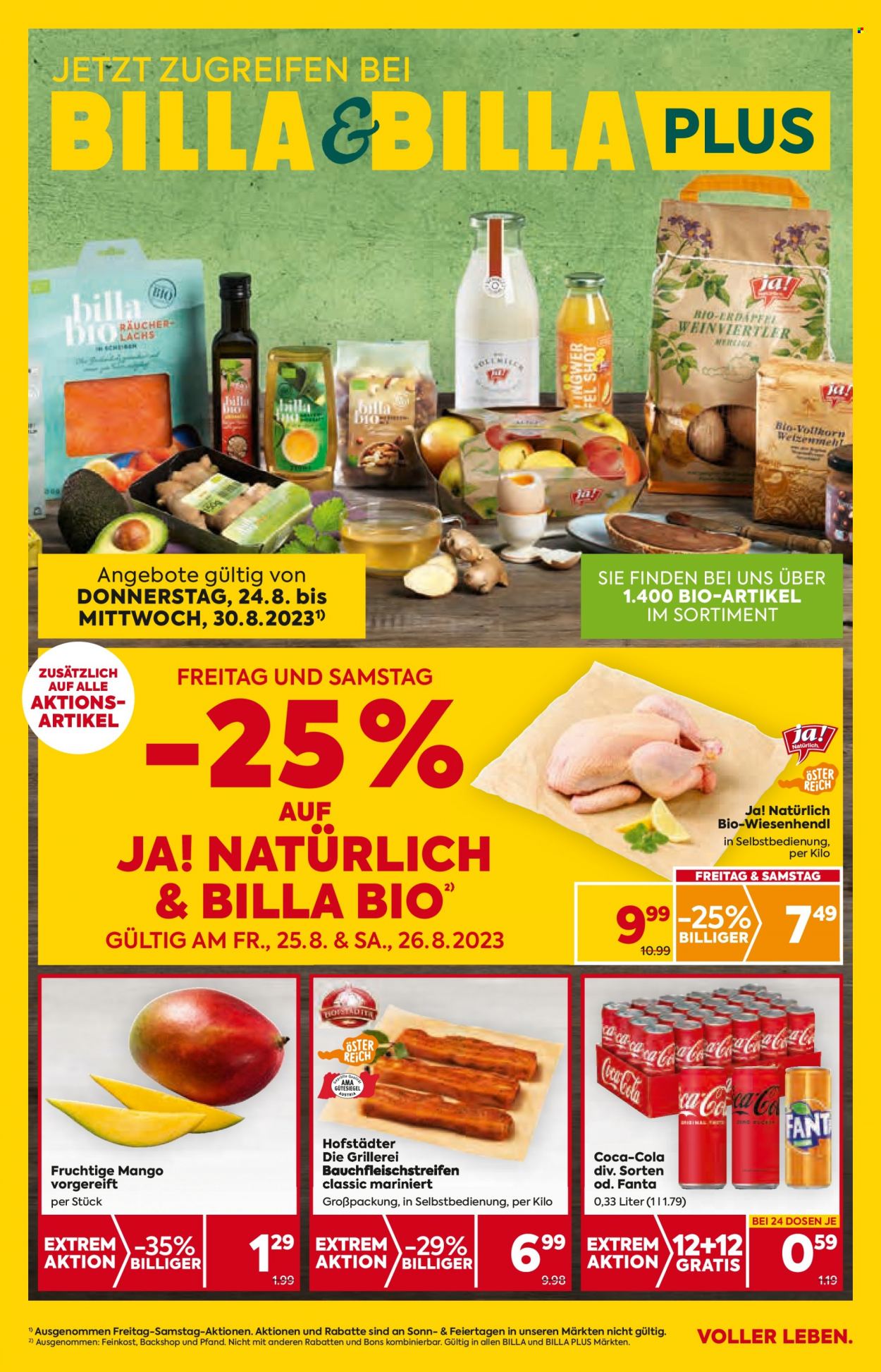 Angebote Billa - 24.8.2023 - 30.8.2023. Seite 1