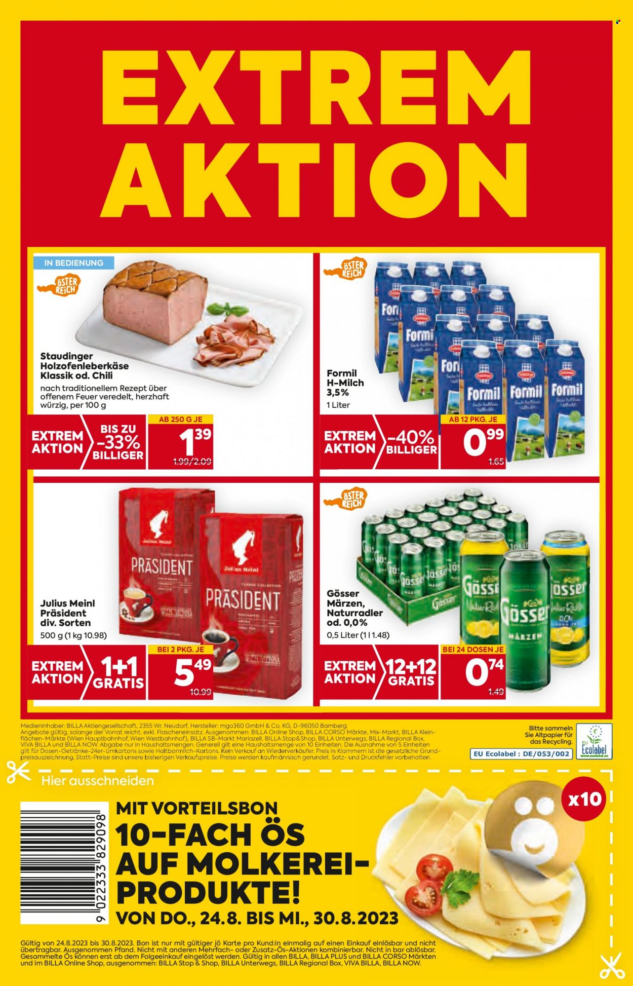 Angebote Billa - 24.8.2023 - 30.8.2023. Seite 16