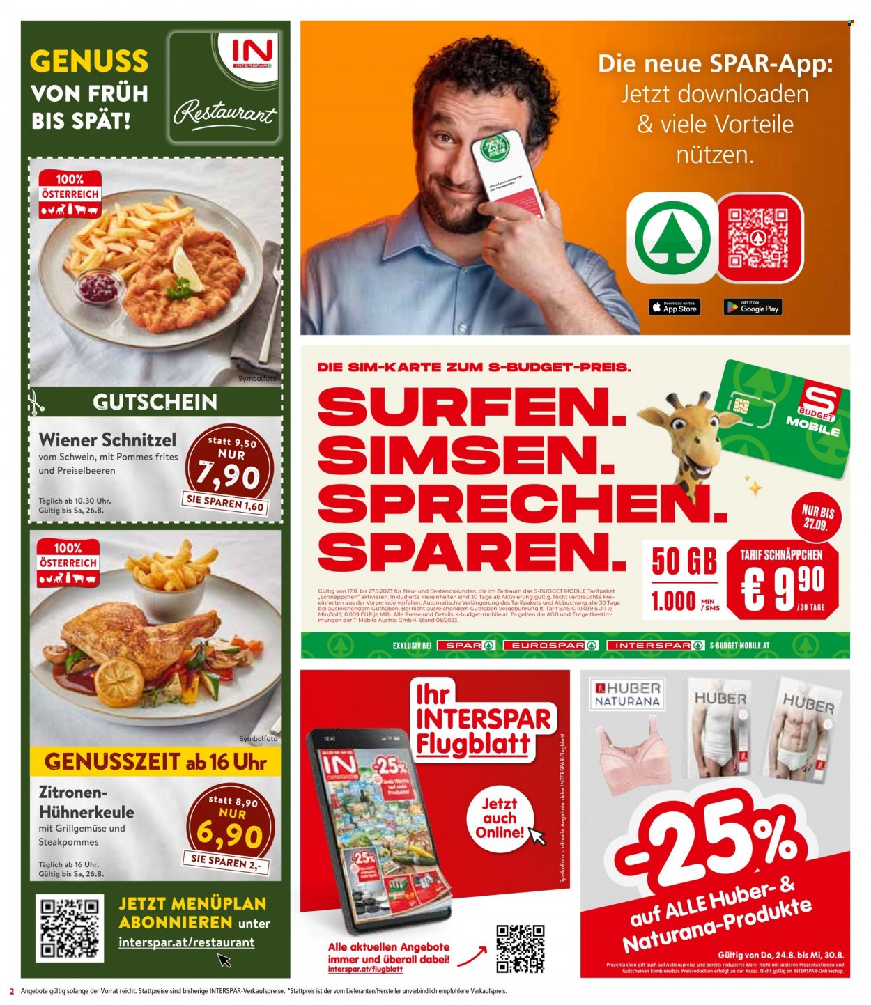Angebote INTERSPAR - 24.8.2023 - 30.8.2023. Seite 2