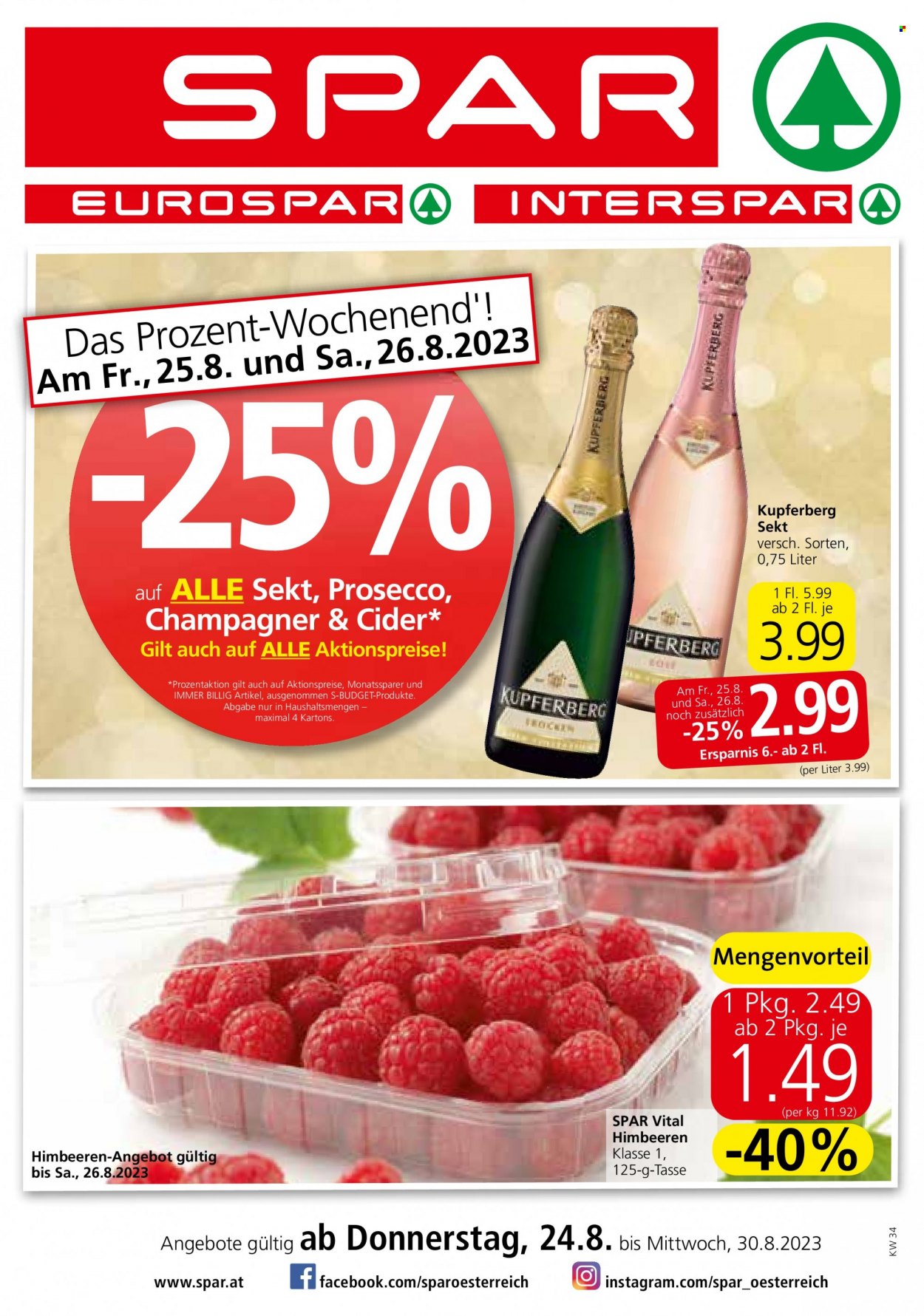 Angebote SPAR - 24.8.2023 - 30.8.2023. Seite 1