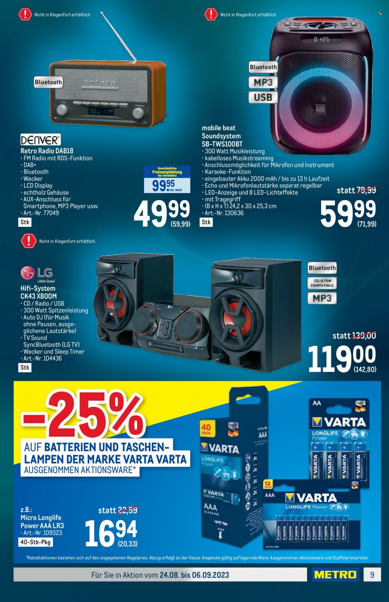Angebote Metro - 24.8.2023 - 6.9.2023. Seite 9