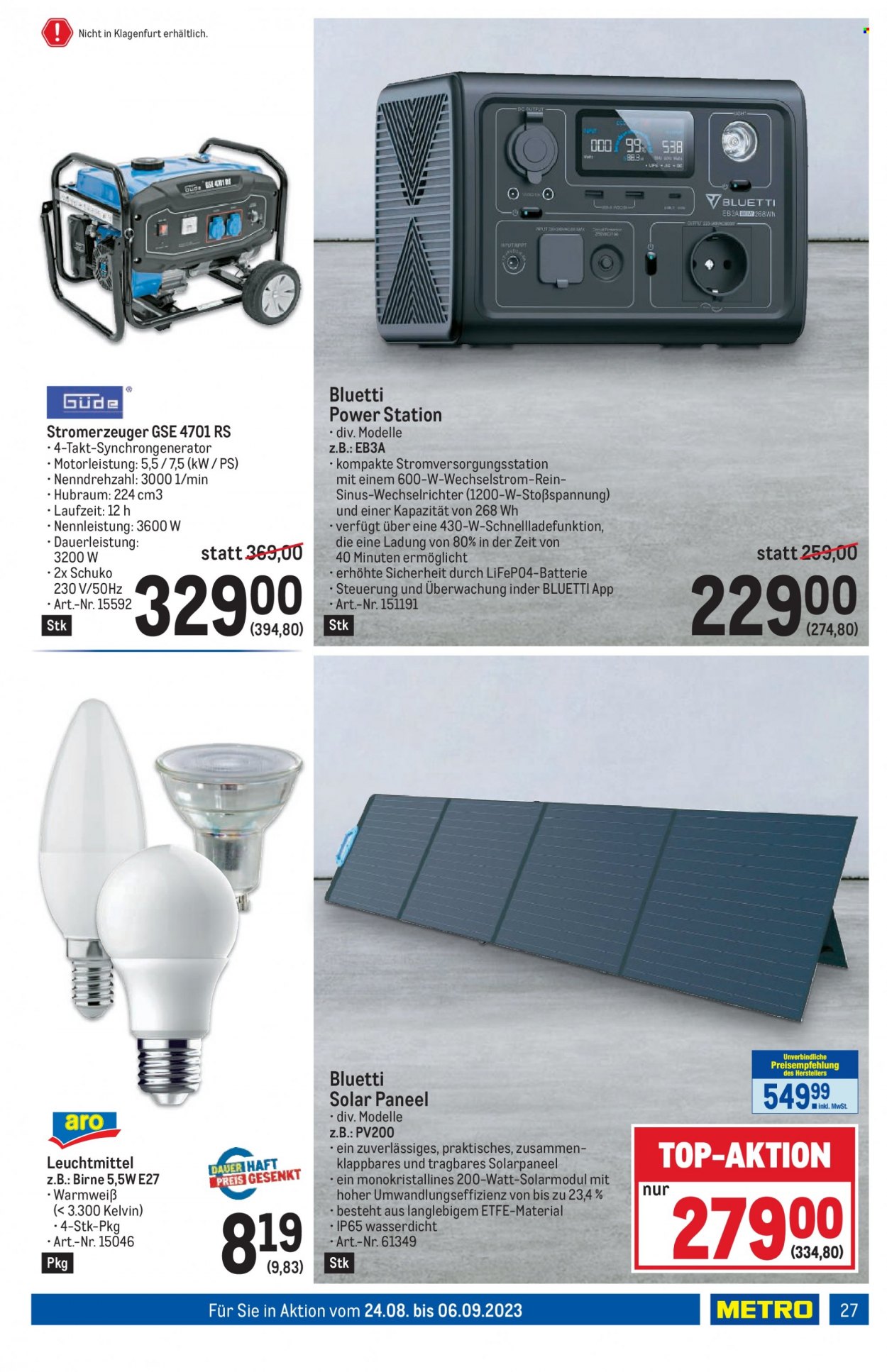 Angebote Metro - 24.8.2023 - 6.9.2023. Seite 27