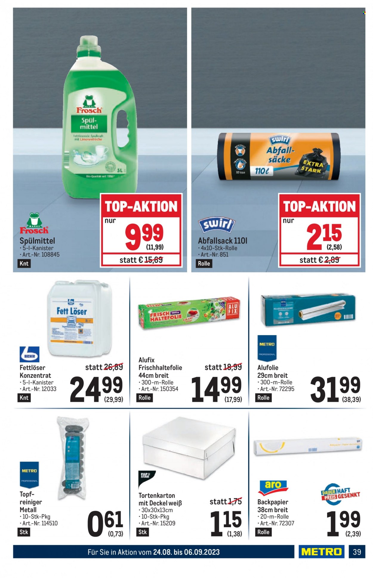 Angebote Metro - 24.8.2023 - 6.9.2023. Seite 39