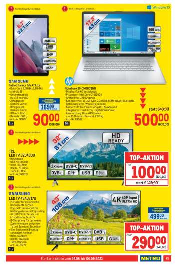 thumbnail - Samsung LED TV 43AU7170 • PurColor für dynamische, lebensechte Farben • Crystal Prozessor 4K für leistungsstarkes 4K Upscaling • 4K UHD TV für Details mit kristallklarer Schärfe • Q-Symphony für optimales Zusammenspiel zwischen TV und Samsung -Soundbar- • Slim Design mit 3-seitig schmalem Rahmen • Höhe: 62,78cm • Breite: 96,39cm • Tiefe: 19,25cm • Art.-Nr. 76277 Stk