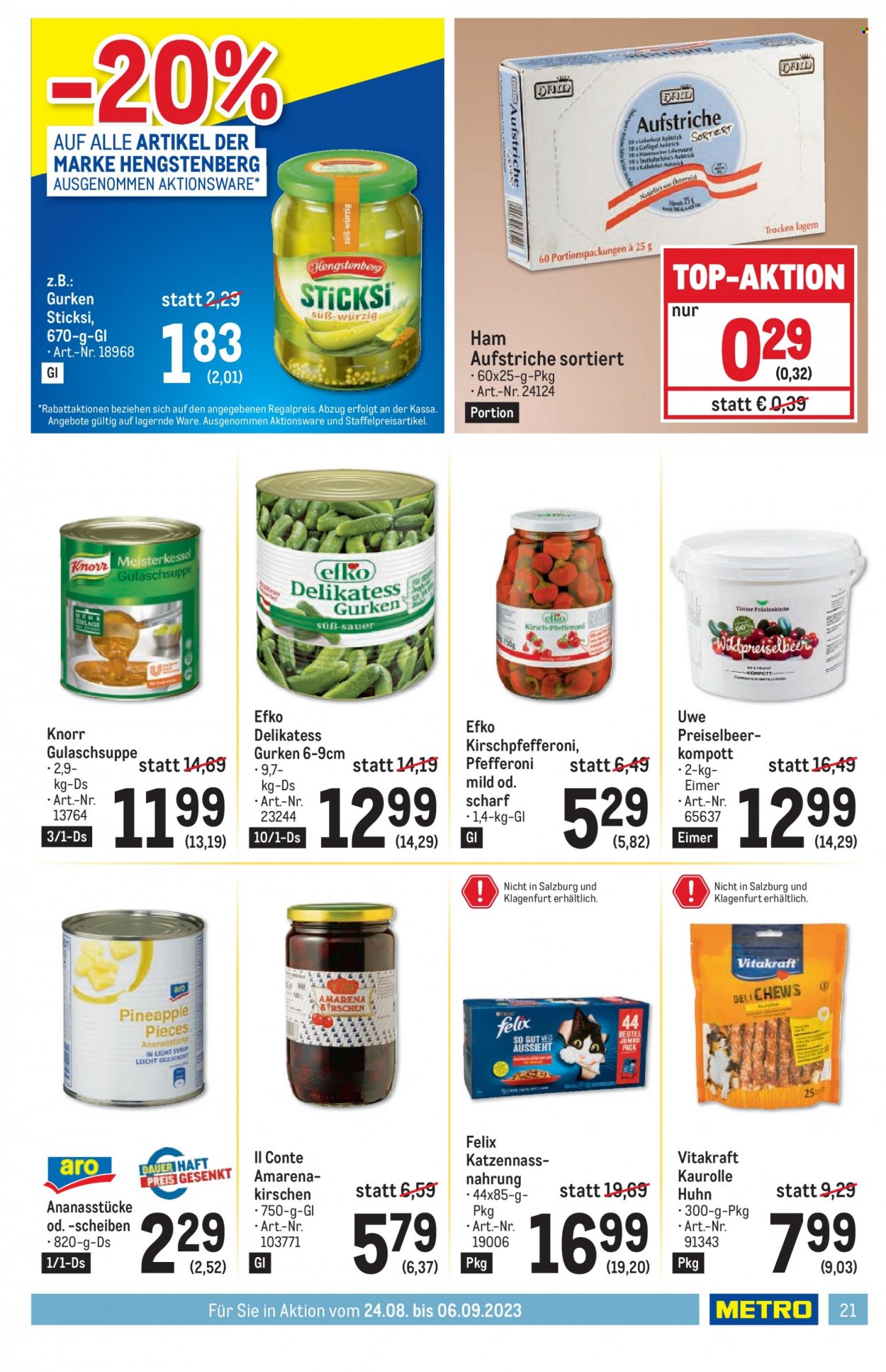 Angebote Metro - 24.8.2023 - 6.9.2023. Seite 21