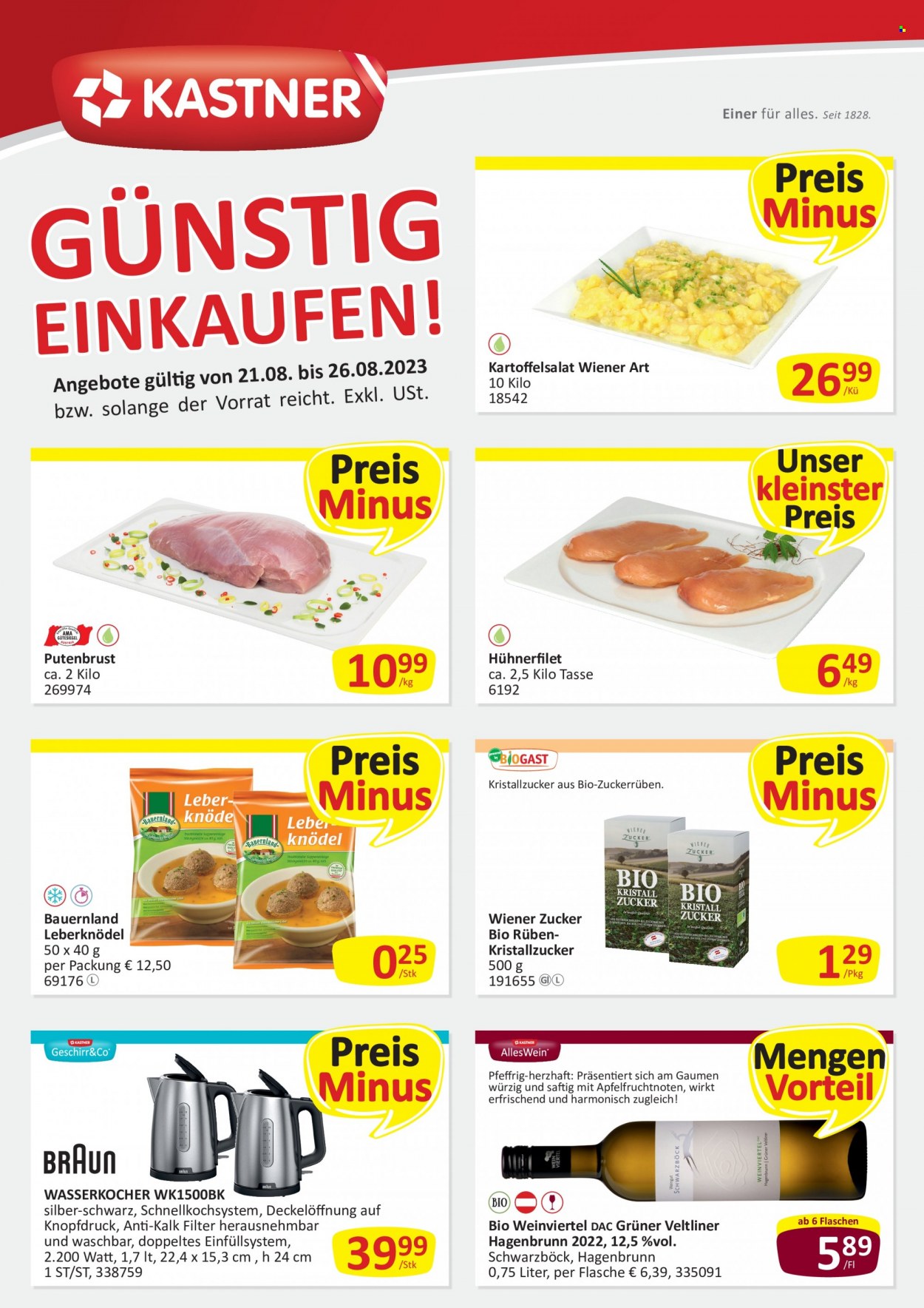 Angebote KASTNER - 21.8.2023 - 26.8.2023. Seite 1