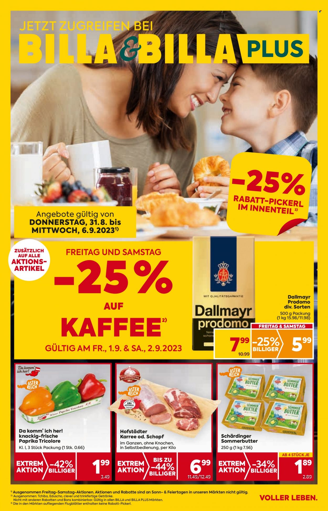 Angebote Billa - 31.8.2023 - 6.9.2023. Seite 1