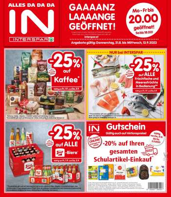 Angebote INTERSPAR - 31.8.2023 - 13.9.2023.