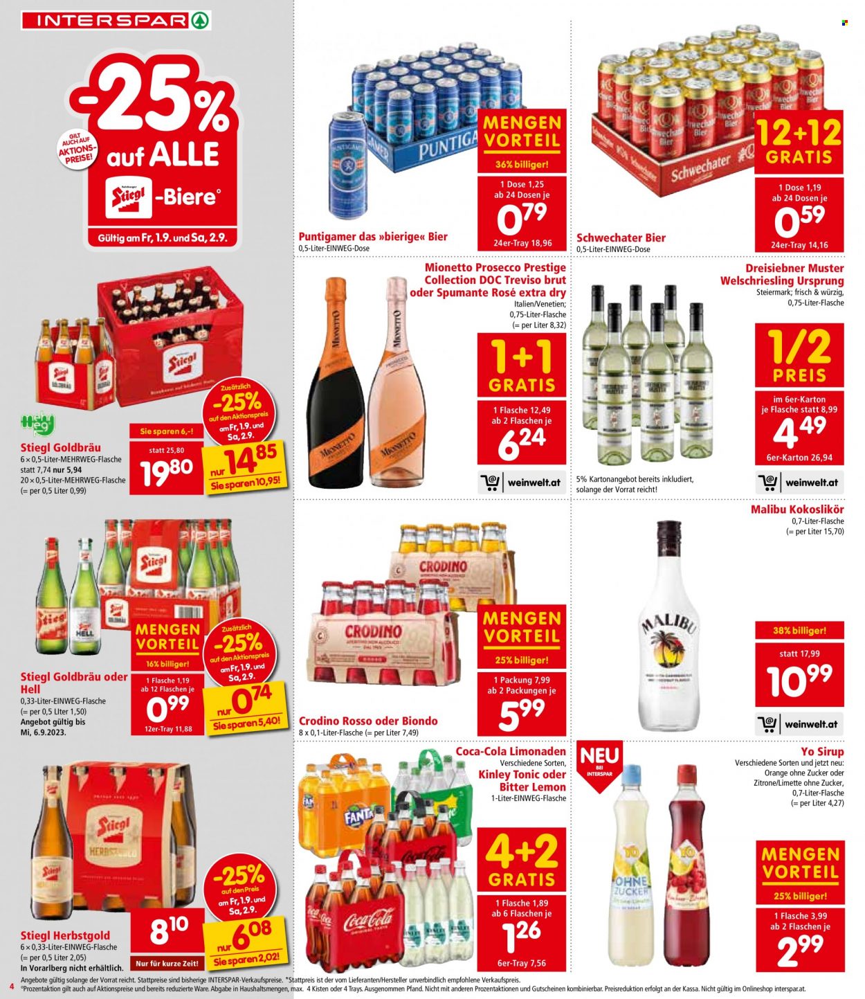 Angebote INTERSPAR - 31.8.2023 - 13.9.2023. Seite 4