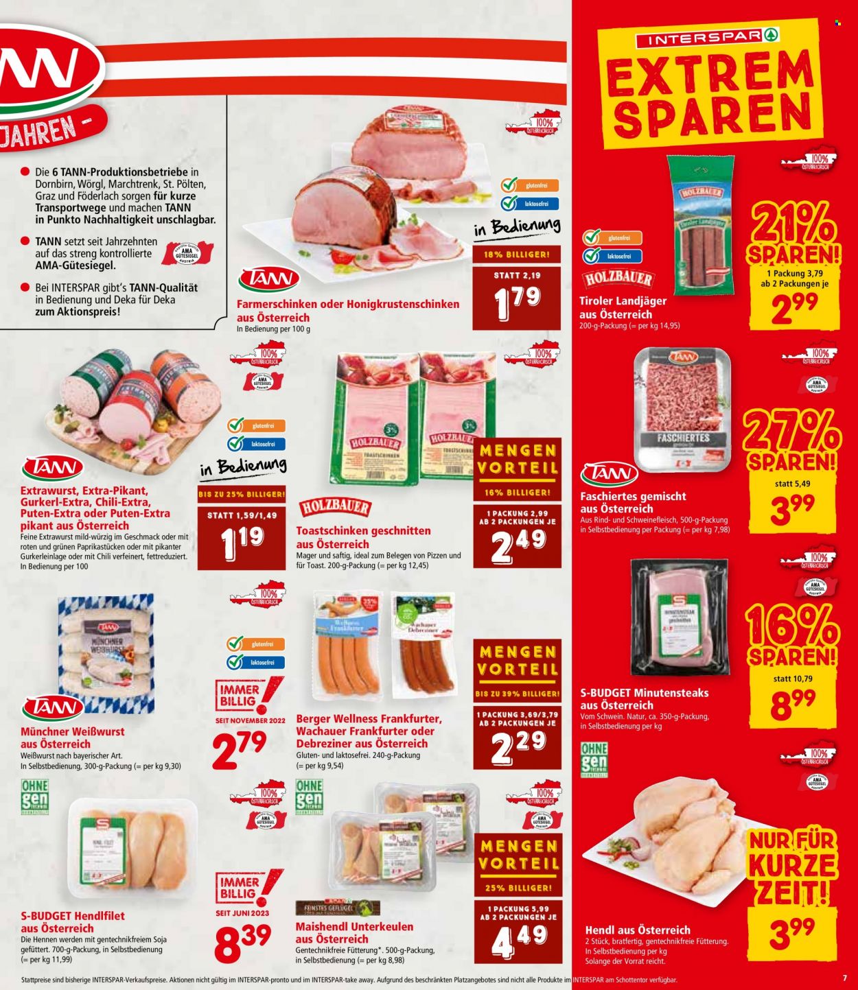 Angebote INTERSPAR - 31.8.2023 - 13.9.2023. Seite 7