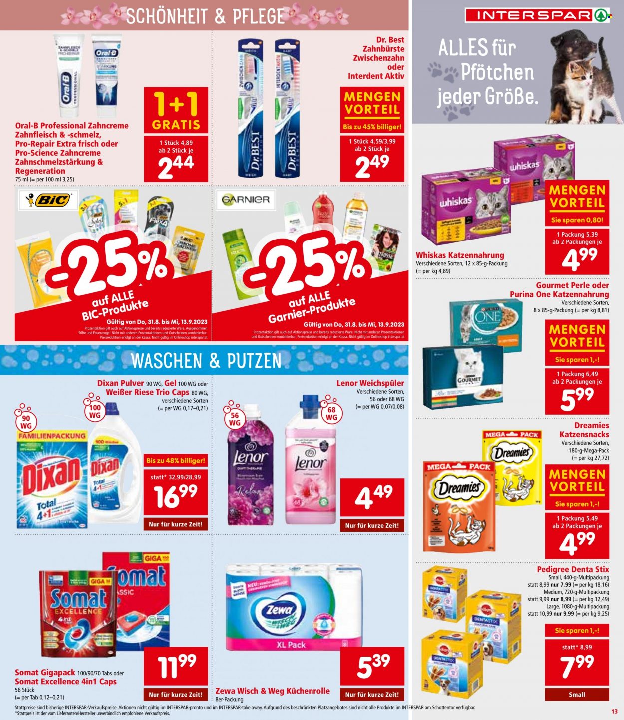 Angebote INTERSPAR - 31.8.2023 - 13.9.2023. Seite 13