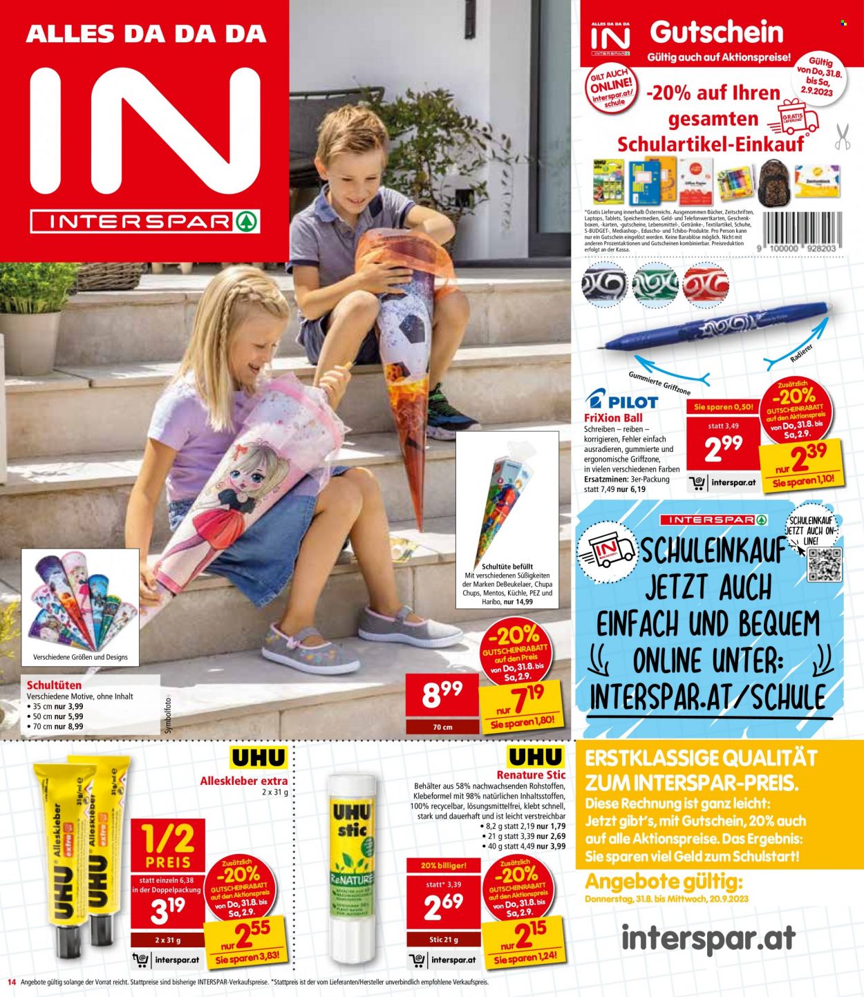 Angebote INTERSPAR - 31.8.2023 - 13.9.2023. Seite 14