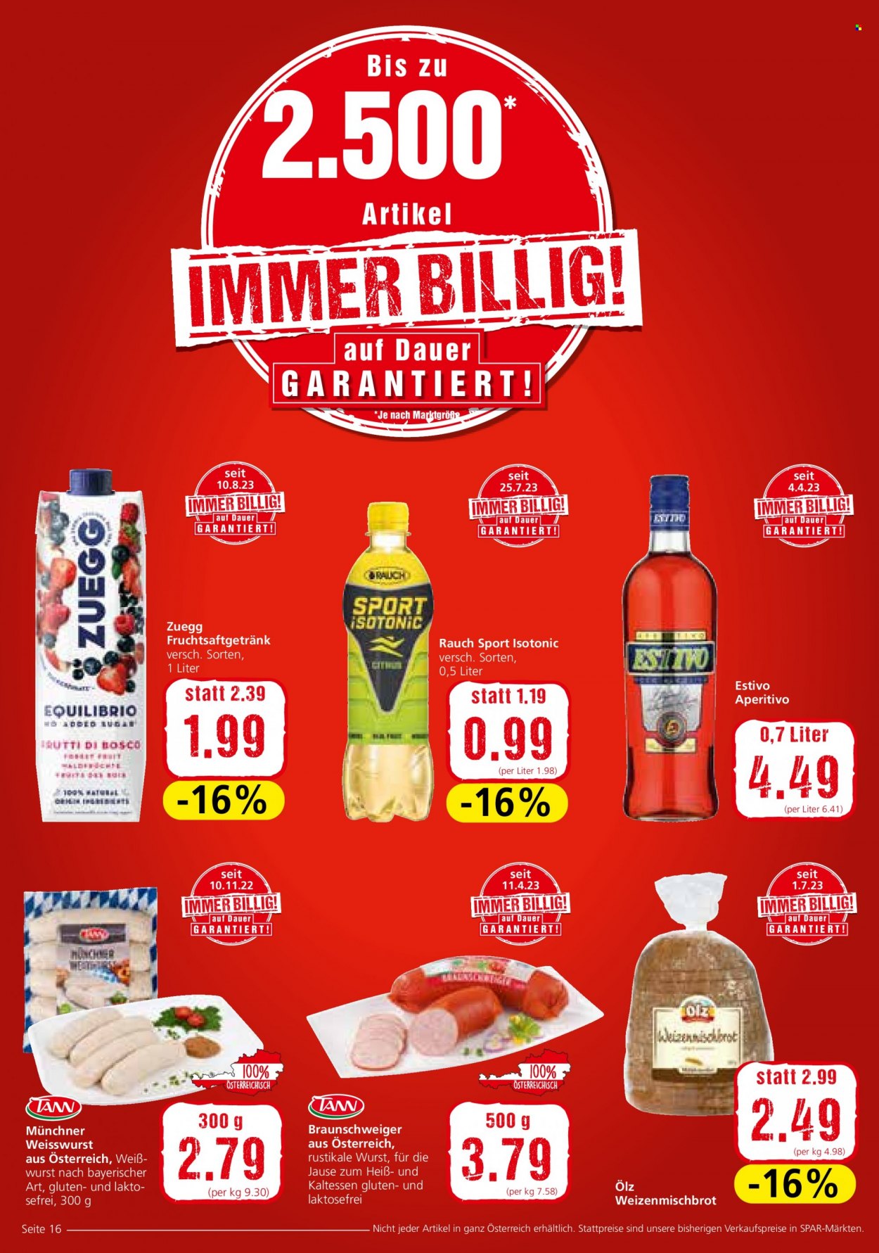 Angebote SPAR - 31.8.2023 - 13.9.2023. Seite 16