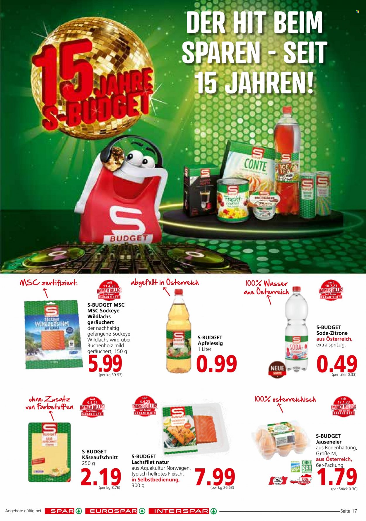 Angebote SPAR - 31.8.2023 - 13.9.2023. Seite 17
