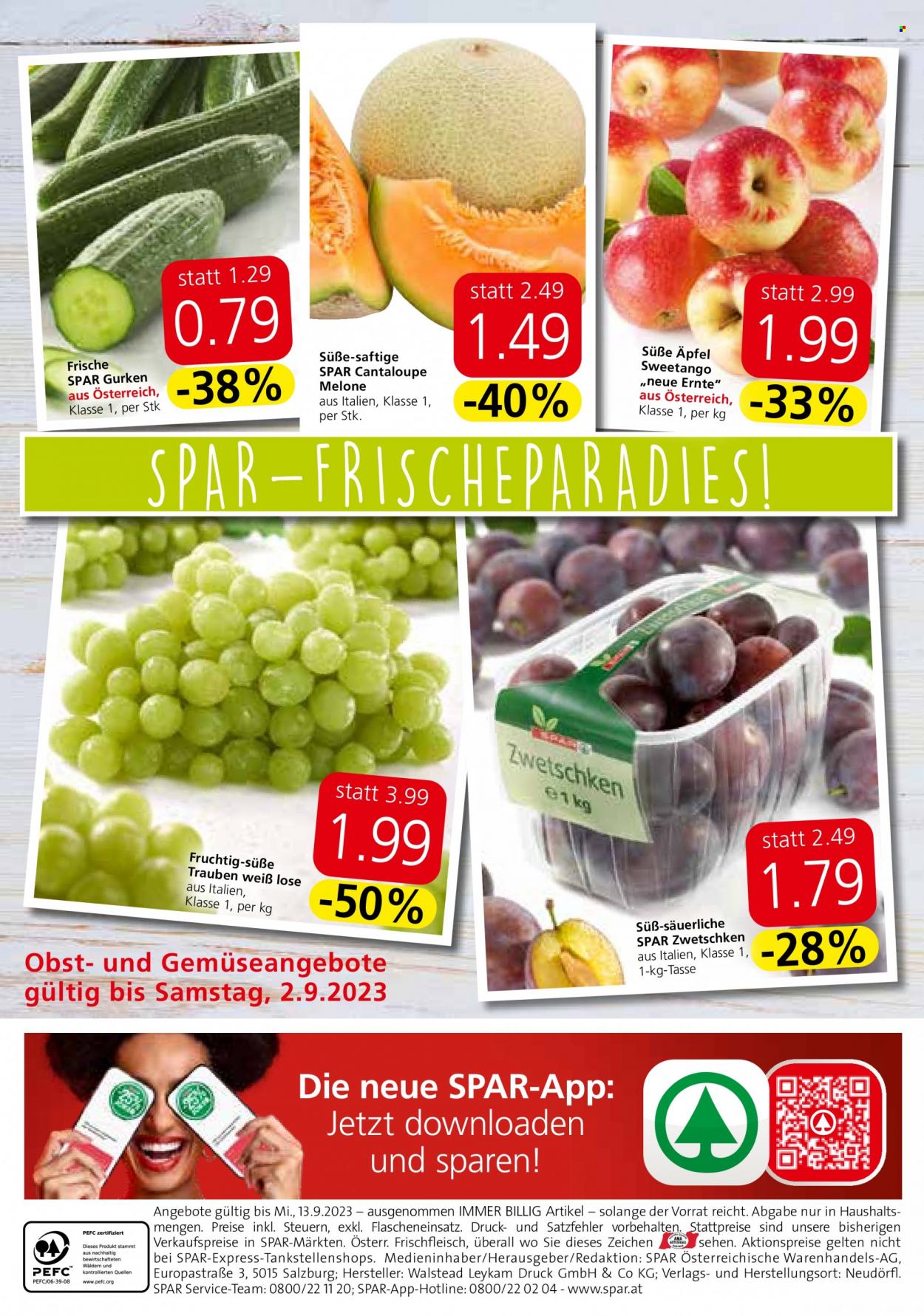 Angebote SPAR - 31.8.2023 - 13.9.2023. Seite 20