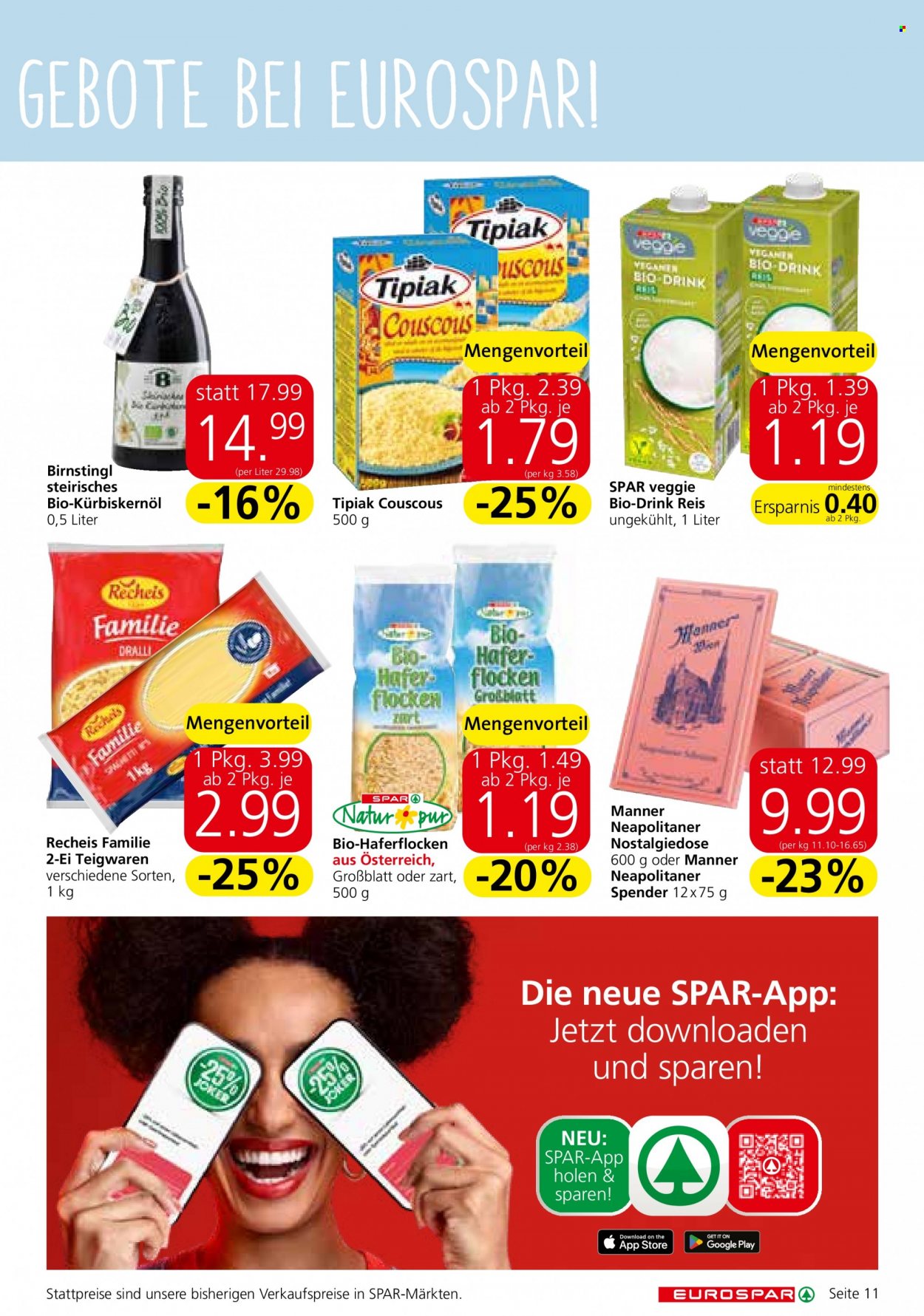 Angebote EUROSPAR - 31.8.2023 - 13.9.2023. Seite 11