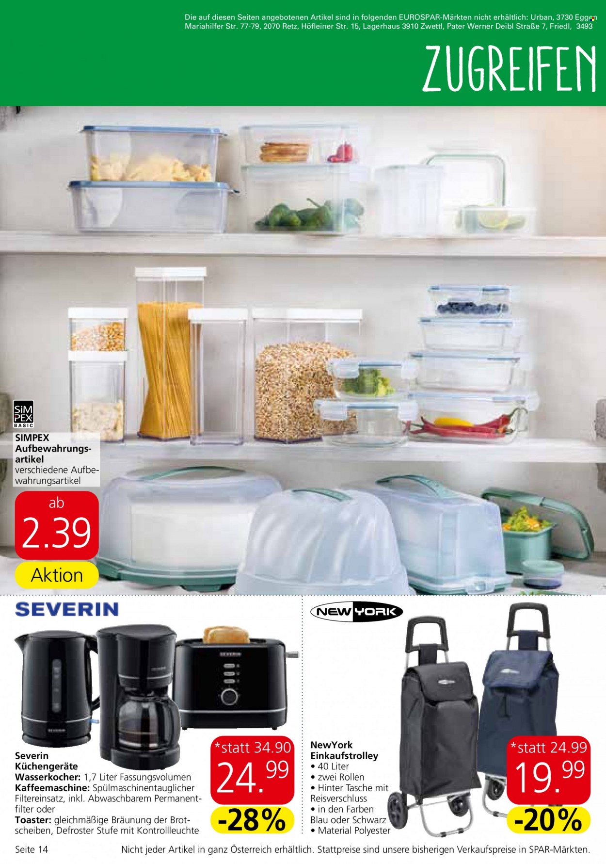 Angebote EUROSPAR - 31.8.2023 - 13.9.2023. Seite 14