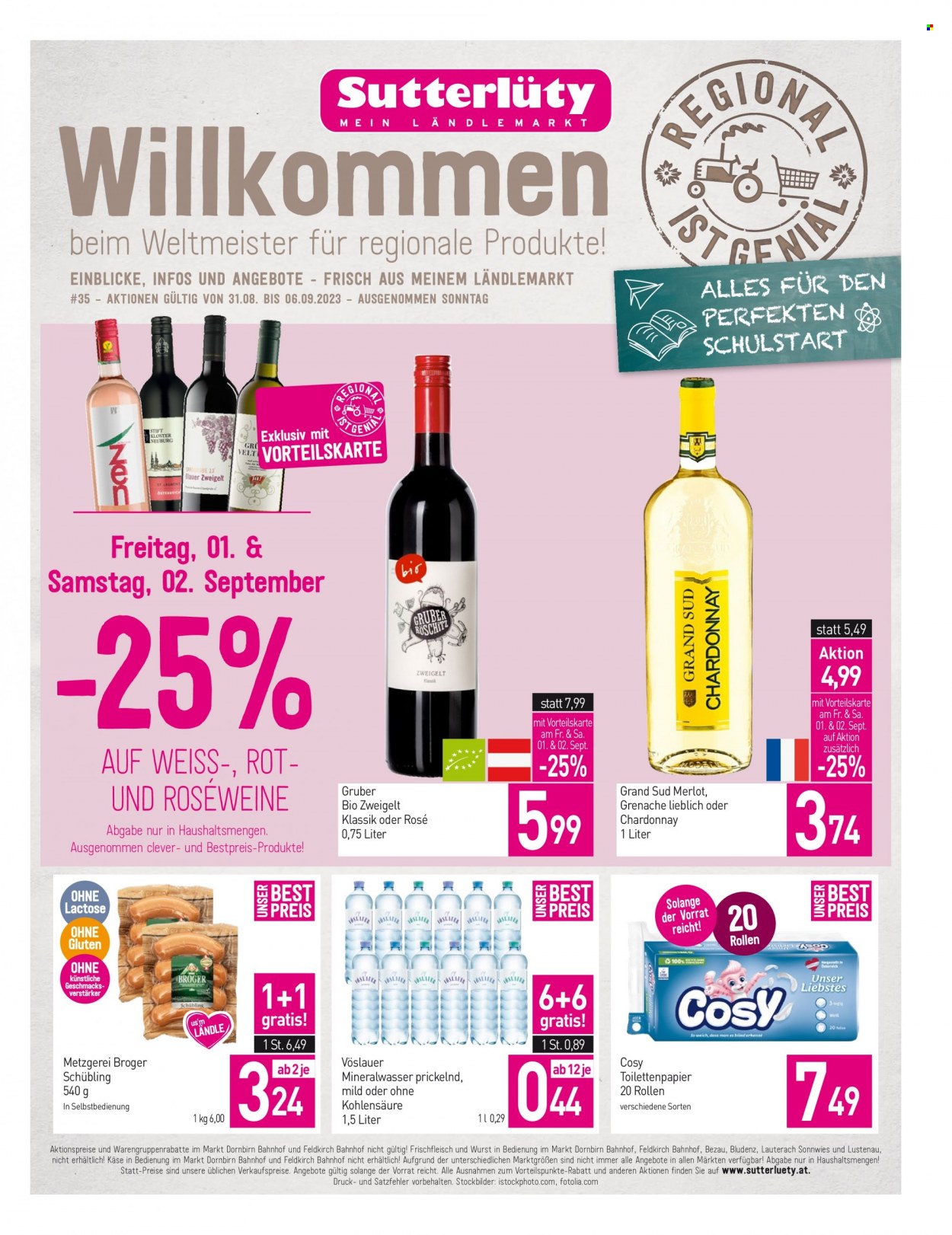 Angebote Sutterlüty - 31.8.2023 - 6.9.2023. Seite 1