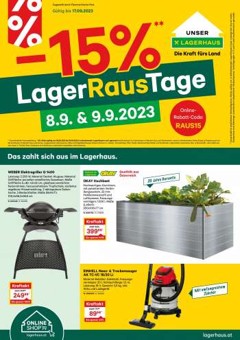 Angebote Lagerhaus - 6.9.2023 - 17.9.2023.